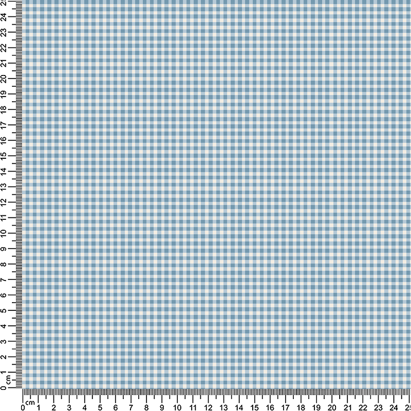 Tela Vichy azul claro 100% percal algodón  150cm INDIGO CENTROARTESANO