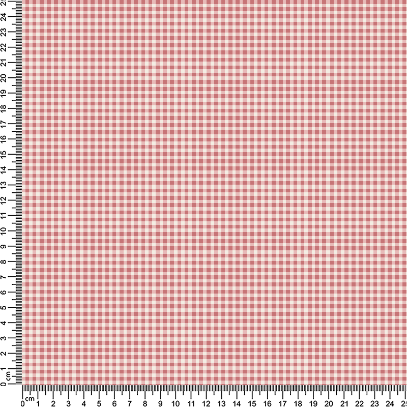 Tela Vichy rojo Fani402  100% percal algodón  150cm INDIGO CENTROARTESANO