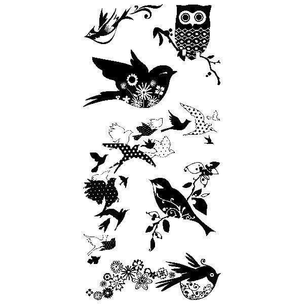 Inkadinkado sello silicona 97625 abundancia pajaros INKA CENTROARTESANO