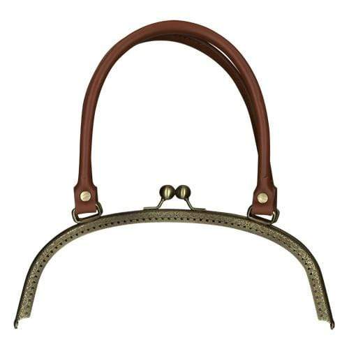 Boquilla monedero oro viejo C7380 24x10cm asa cuero J.PUYOL CENTROARTESANO