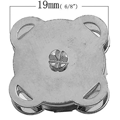 Cierre magnetico para bolsos 14mm nickel 2ud J.PUYOL CENTROARTESANO