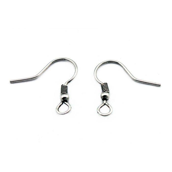 Pendiente gancho hippie baño de plata 2pares 4ud JAKE CENTROARTESANO