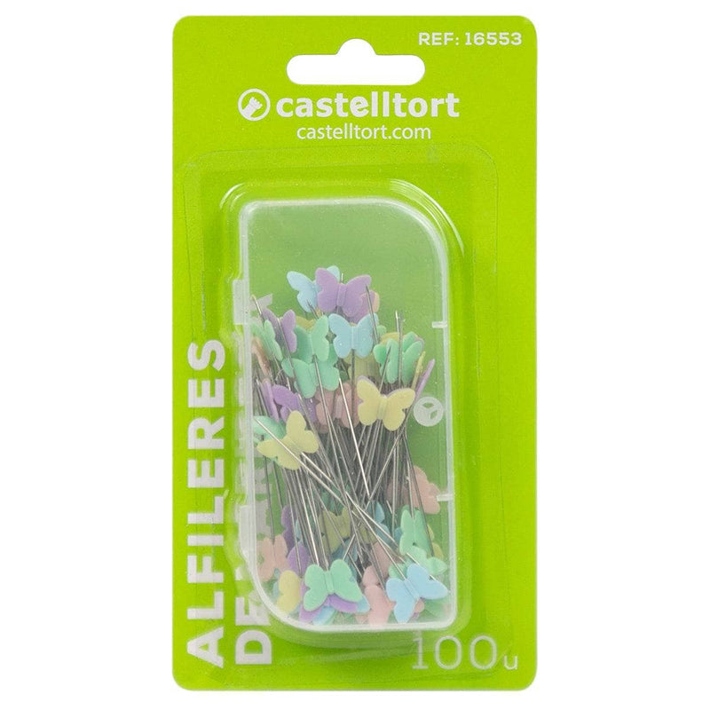 Alfileres cabeza mariposa especial patchwork JOSE ROSAS TABERNER CENTROARTESANO