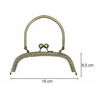Boquilla monedero curvada con asa dura oro viejo 16x6.5cm C9032 JOSE ROSAS TABERNER CENTROARTESANO