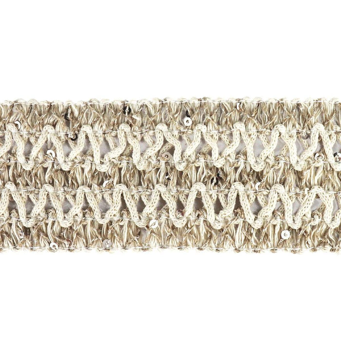 Passementerie ruban élastique décoratif 5cm de large xcm (vente minimum 50cm)