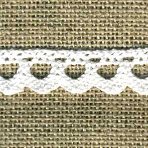 puntilla  0,9mm x 1m color blanco algodon 100% JOSE ROSAS TABERNER CENTROARTESANO