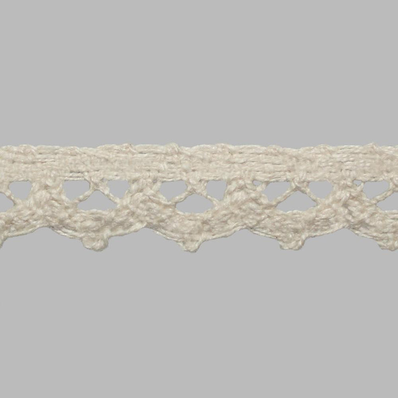 puntilla  1,5cm x 1m   algodon 100% color crudo JOSE ROSAS TABERNER CENTROARTESANO