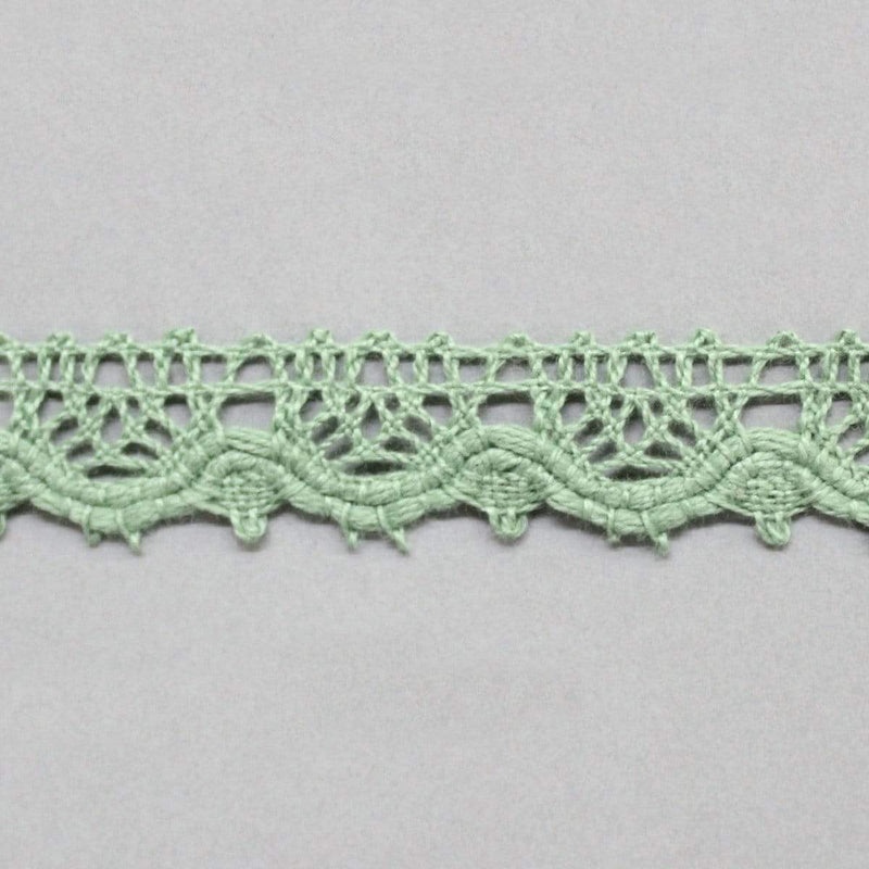 puntilla  1,5cm x 1m   algodon 100% color verde JOSE ROSAS TABERNER CENTROARTESANO