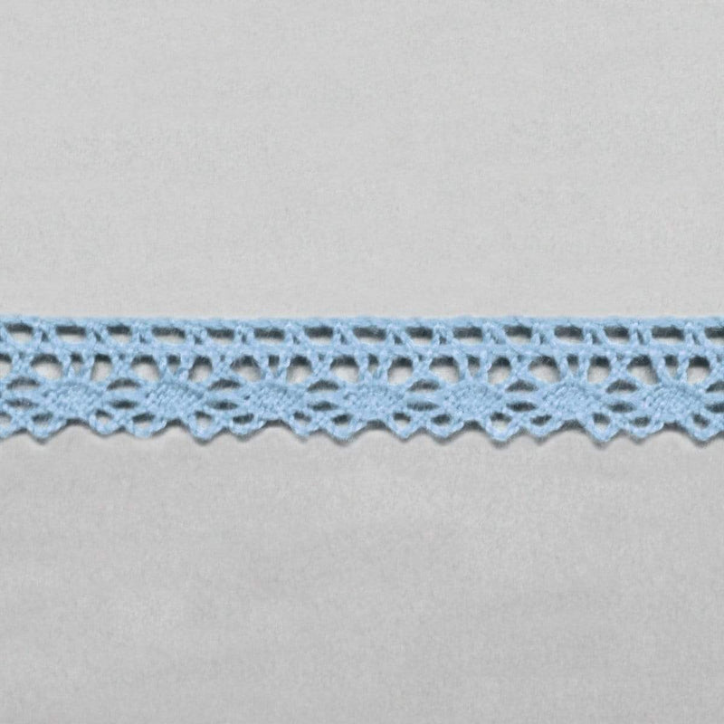 puntilla  1cm x 1m   algodon 100% color azul JOSE ROSAS TABERNER CENTROARTESANO