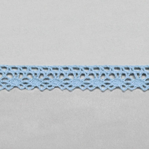 puntilla  1cm x 1m   algodon 100% color azul JOSE ROSAS TABERNER CENTROARTESANO