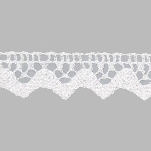 Puntilla  1cm x 1m   algodon 100% color blanco JOSE ROSAS TABERNER CENTROARTESANO