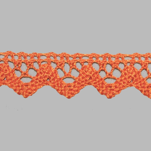 Puntilla  1cm x 1m   algodon 100% color Naranja JOSE ROSAS TABERNER CENTROARTESANO