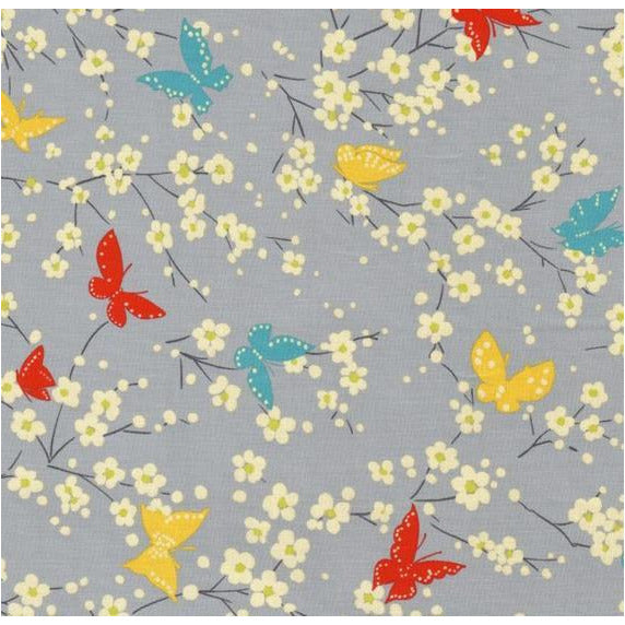 Tela Michael Millers Fabrics DC7081 Butterfly blossom 100% algodón JOSE ROSAS TABERNER CENTROARTESANO