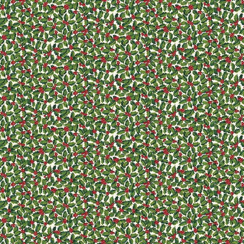 Tela Navideña Patchwork Makower UK 2374 JOSE ROSAS TABERNER CENTROARTESANO
