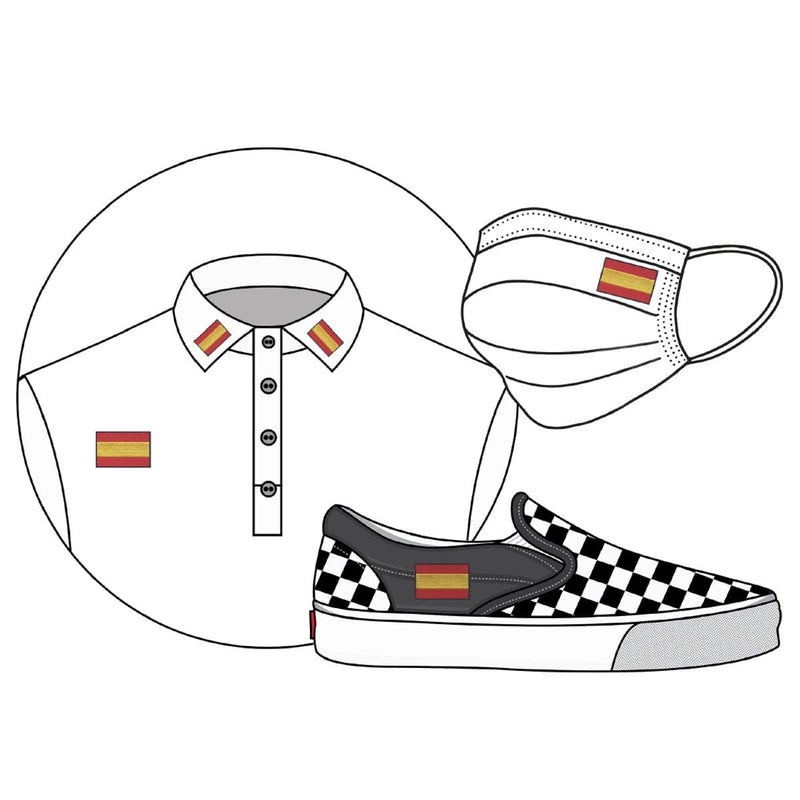 Drapeau Espagne thermocollant 30x20mm