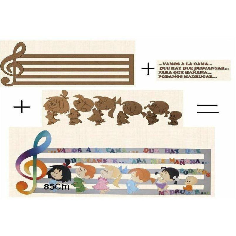 Kashaky pentagrama 100x40 + CANCION + FAMILIA TELERIN KASHAKY DEX CENTROARTESANO