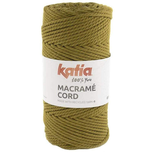 Cordón de macramé 65%algodón 25%poliester 10%fibra color 118 kaki KATIA CENTROARTESANO