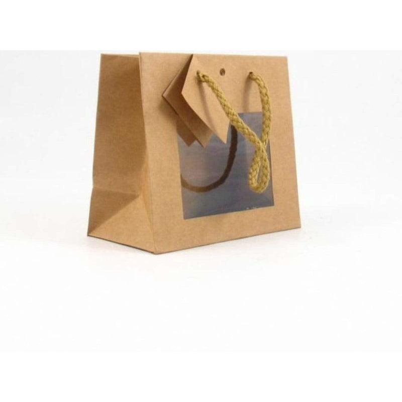 Bolsa papel kraft ventana mini 11,5x14,5 KRAFT CENTROARTESANO