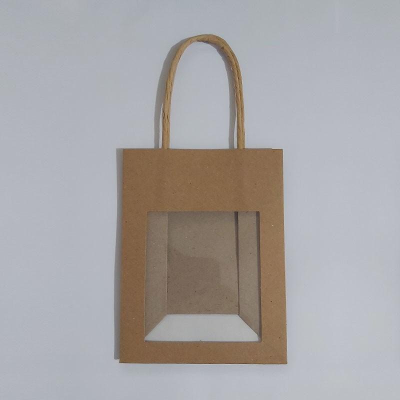 Bolsa papel kraft ventana mini 11,5x14,5 KRAFT CENTROARTESANO