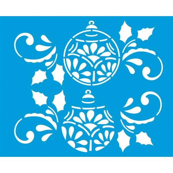 litoarte plantilla 21.1x17.2cm stmn-001 bolas navidad LITOARTE CENTROARTESANO