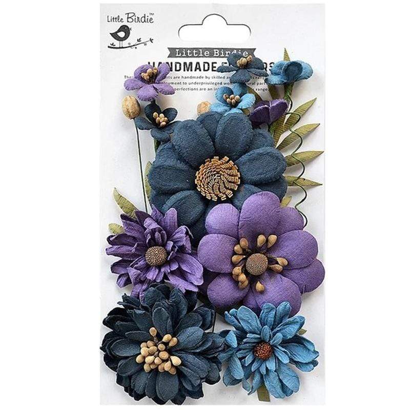 Flores de papel hechas a mano Heleen purple passion LITTLE BIRDIE CENTROARTESANO