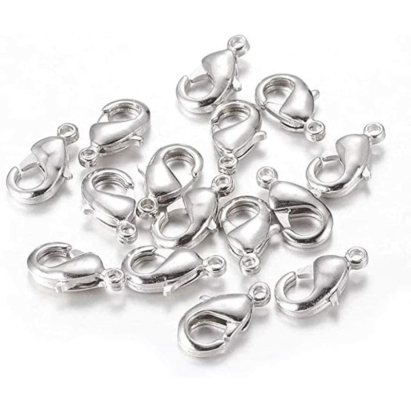 Mosqueton 12mm terminales 3,5mm plateado N/A CENTROARTESANO