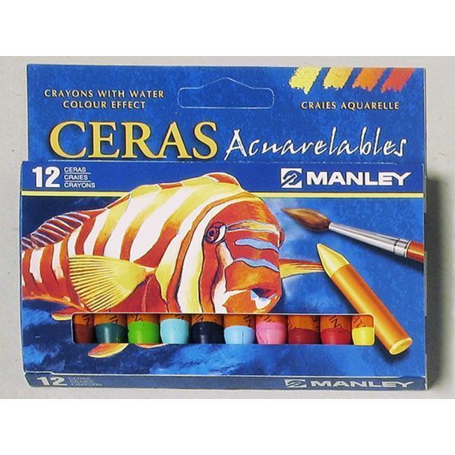 Manley ceras acuarelables 12ud MANLEY CENTROARTESANO