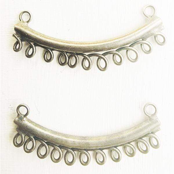 Cuenta de filigrana colgador con baños 2 unidades MENONI 2 Cuenta de filigrana colgador con baños plata 2 unidades CENTROARTESANO