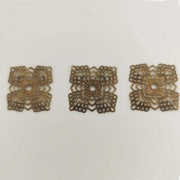 Cuenta de filigrana cuadrada con baños 2 unidades MENONI CENTROARTESANO