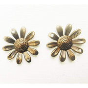 Cuenta Flor de margarita en metal con baño MENONI CENTROARTESANO