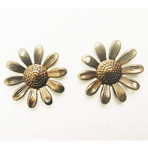 Cuenta Florde margarita en metal con baño MENONI CENTROARTESANO