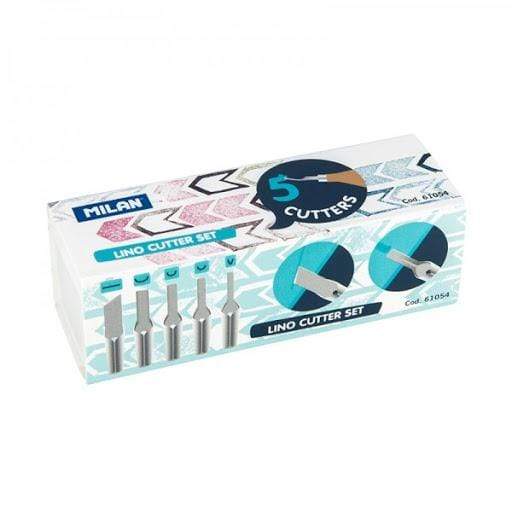 Juego 5 cuchilla y mando para linoleo MILAN CENTROARTESANO