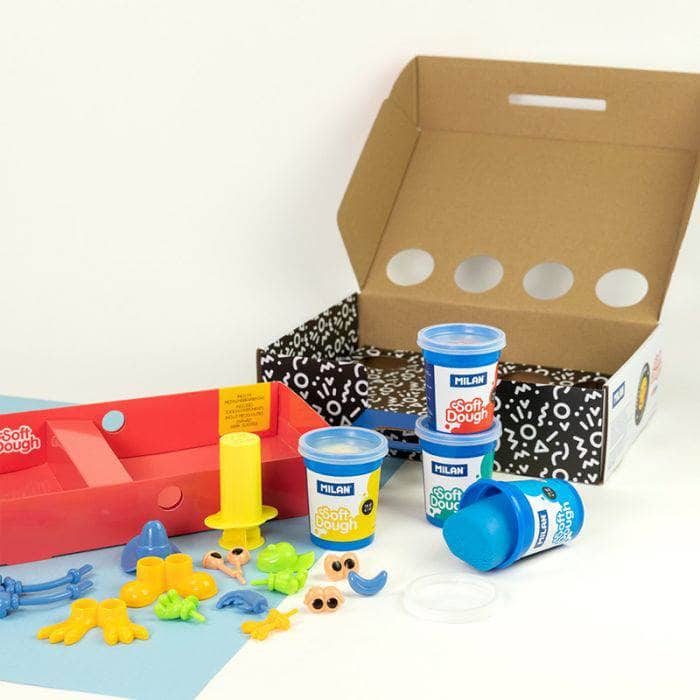 Kit de pasta blanda a base de trigo con herramientas Happy faces MILAN CENTROARTESANO