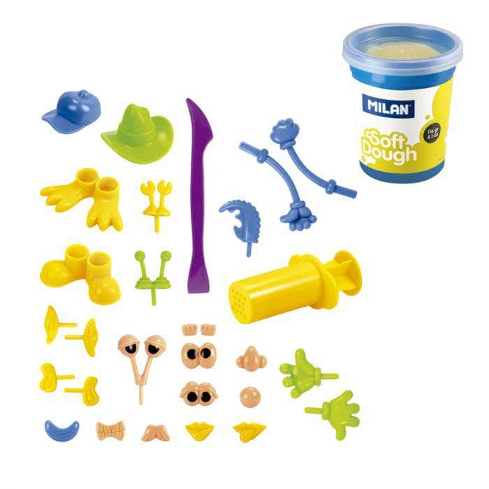 Kit de pasta blanda a base de trigo con herramientas Happy faces MILAN CENTROARTESANO