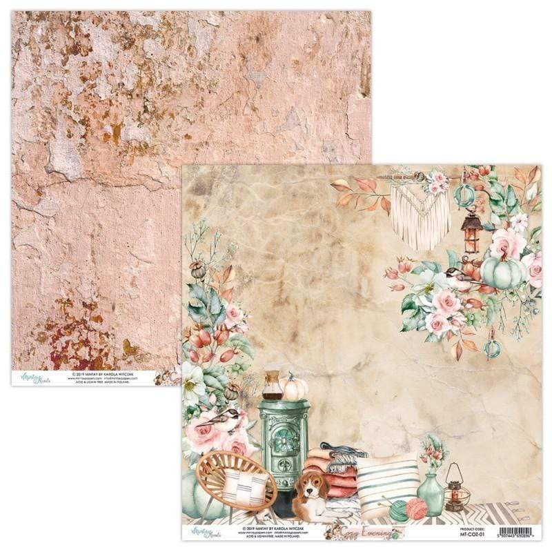 Mintay set 12 paper scrap 30x30 MTCOZ07 Cozy evening