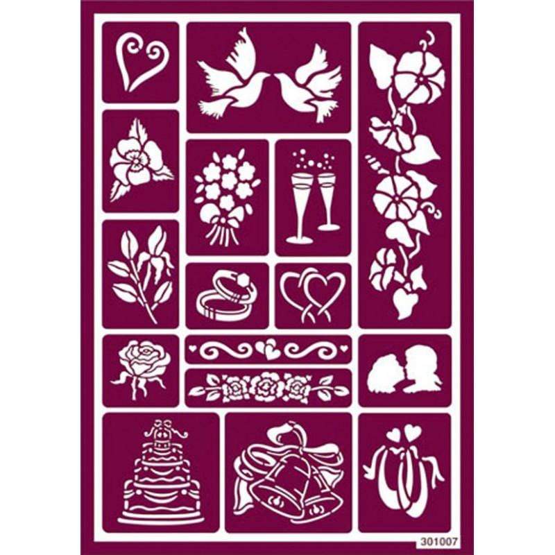 Montejo plantilla estarcir adhesiva reutilizable 96016700 Motivos boda MONTEJO CENTROARTESANO