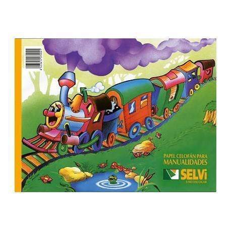 Block papel celofan 24x32cm 10h. 5 colores N/A CENTROARTESANO