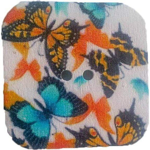 Boton madera cuadrado 40mm mariposas N/A CENTROARTESANO