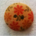 Boton madera redondo 18mm flores naranjas N/A CENTROARTESANO
