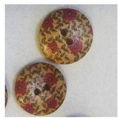 Boton madera redondo 23mm flor espigada N/A CENTROARTESANO