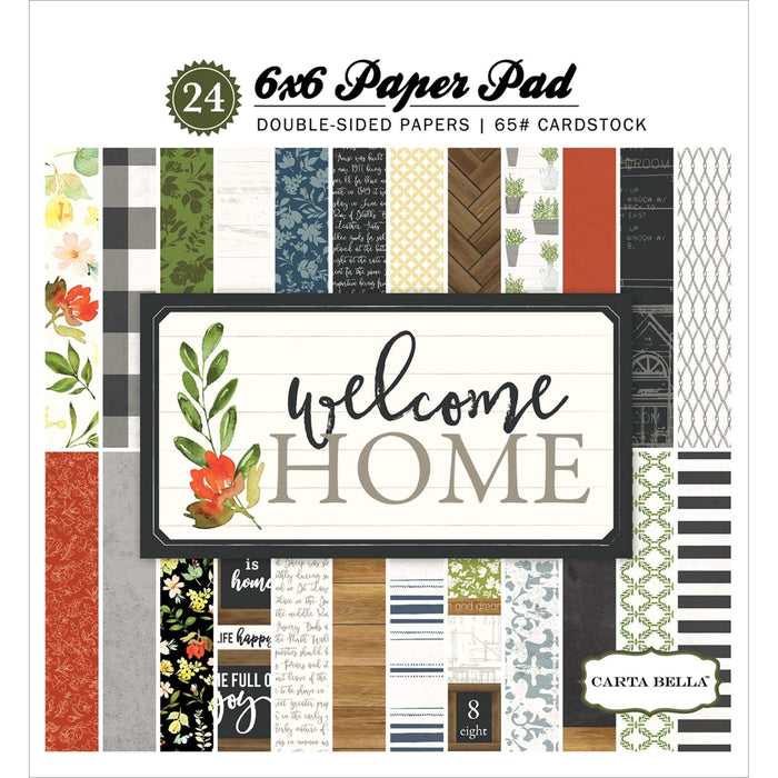 Letter Bella paper pad 15x15 24 sheets Welcome home WHO74015