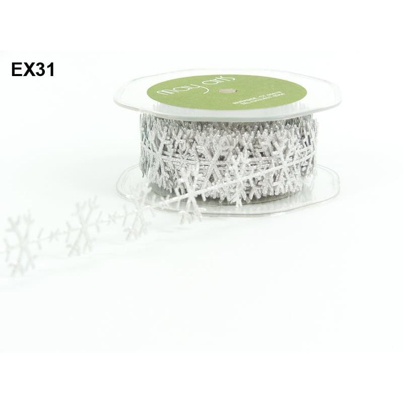 Cinta plata copos nieve 1m N/A CENTROARTESANO
