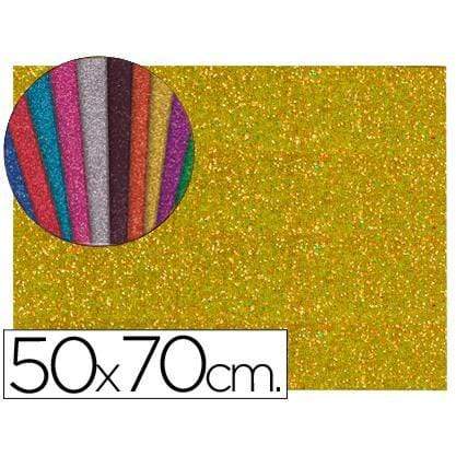 goma eva 60x40 2mm purpurina oro N/A CENTROARTESANO