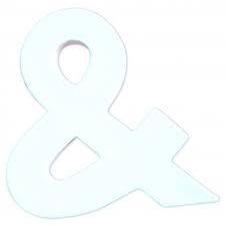 Letras papel mache blanco 21cm & N/A CENTROARTESANO