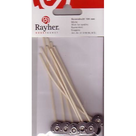 Candle wicks with base 10cm 8ud