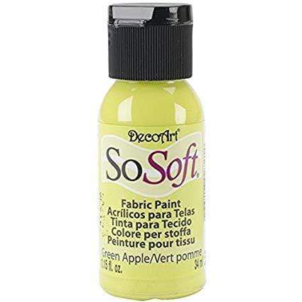 Pintura tela sosoft dss75 verde manzana DECOART CENTROARTESANO
