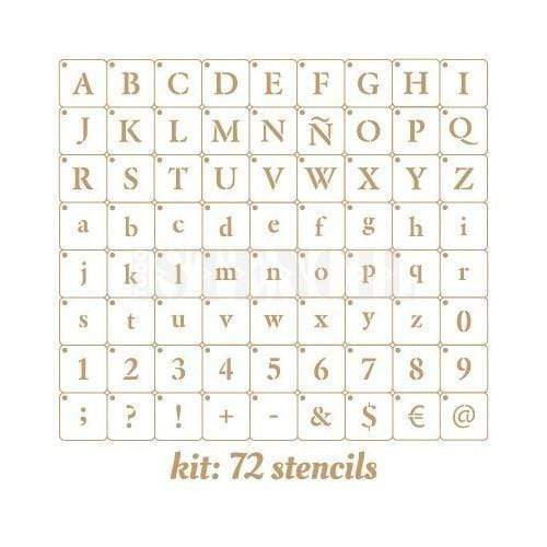 Plantilla deco abecedario 033 5cm 72und N/A CENTROARTESANO