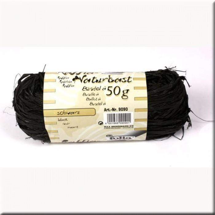 Rafia natural 50gr NEGRO N/A CENTROARTESANO