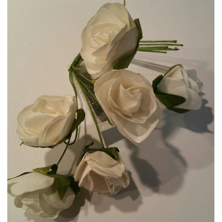 Ramo 6 rosas color blanca N/A CENTROARTESANO