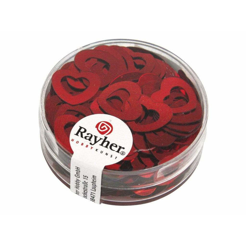 Paillettes coeurs 6 + 13mm